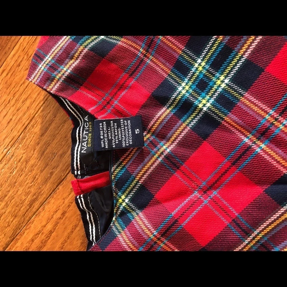 Nautica red plaid jumper